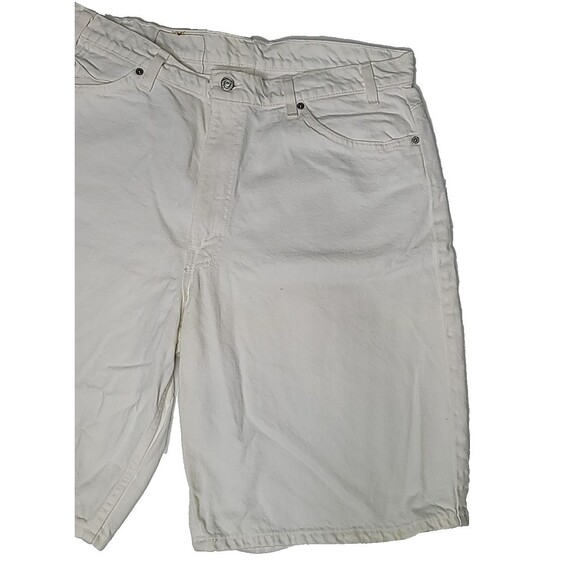 Levi's 560 Orange Tab Size 38 Shorts Vintage 90s Denim Jean USA Raw White Denim‎ - Picture 3 of 16